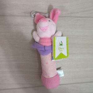Disney Baby Piglet Plush Rattle - Pink And Purple